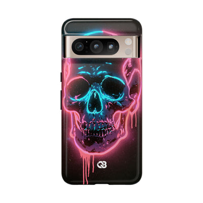 Neon Drip Skull · Tough Phone Case for Pixel ·  Black