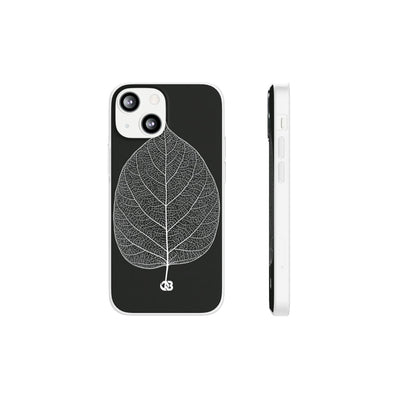 Monochrome Leaf Skeleton · Lite Phone Case for iPhone ·  Black