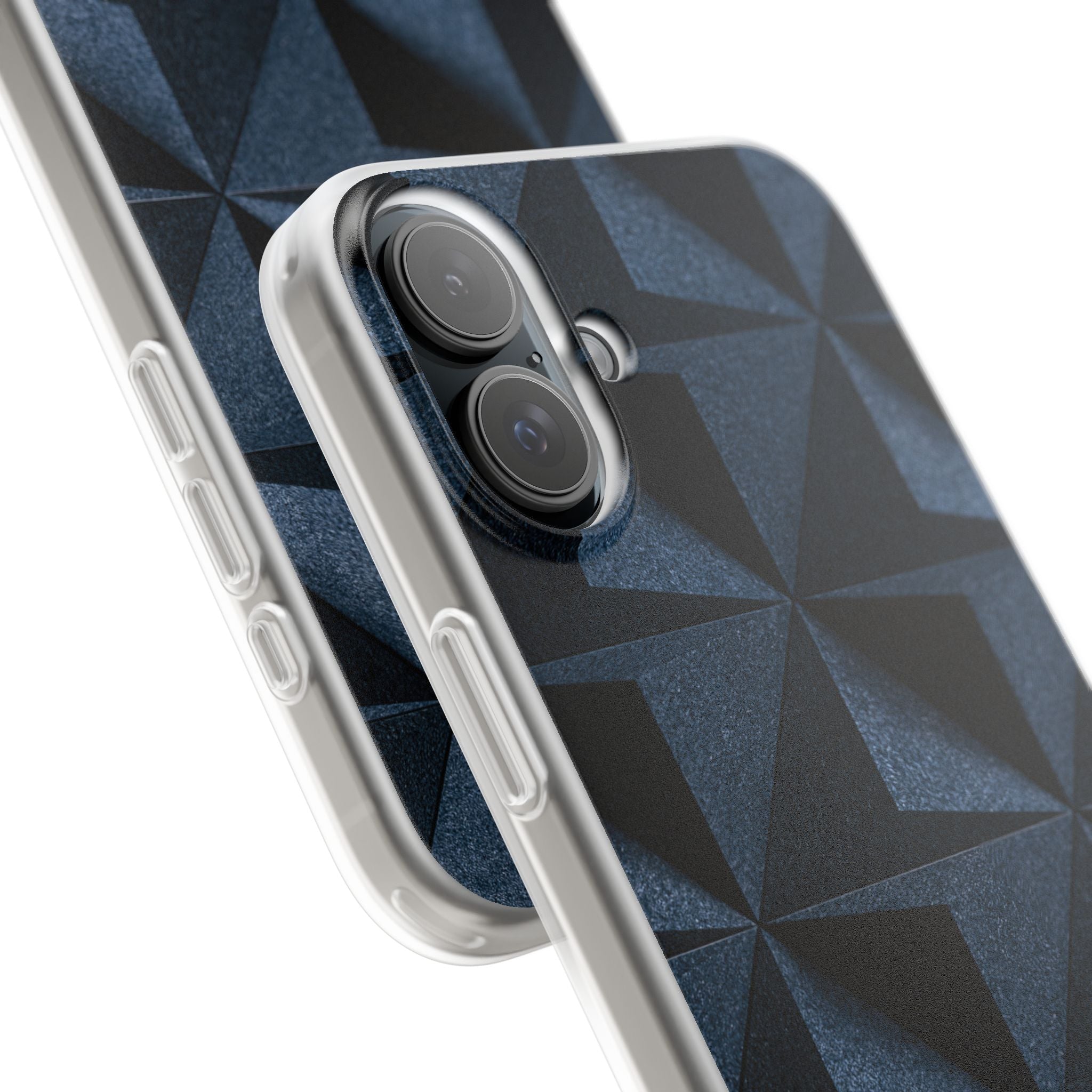 Blue Lite Phone Case for iPhone - Indigo Basalt Facets