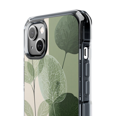 Green Impact MagSafe Phone Case for iPhone - Sage Leaf Skeletals