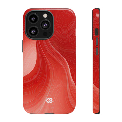 Crimson Dunes · Tough Phone Case for iPhone · Red