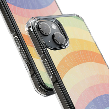 Pastell Regenbogen Bänder iPhone 15 Plus Case - Impact