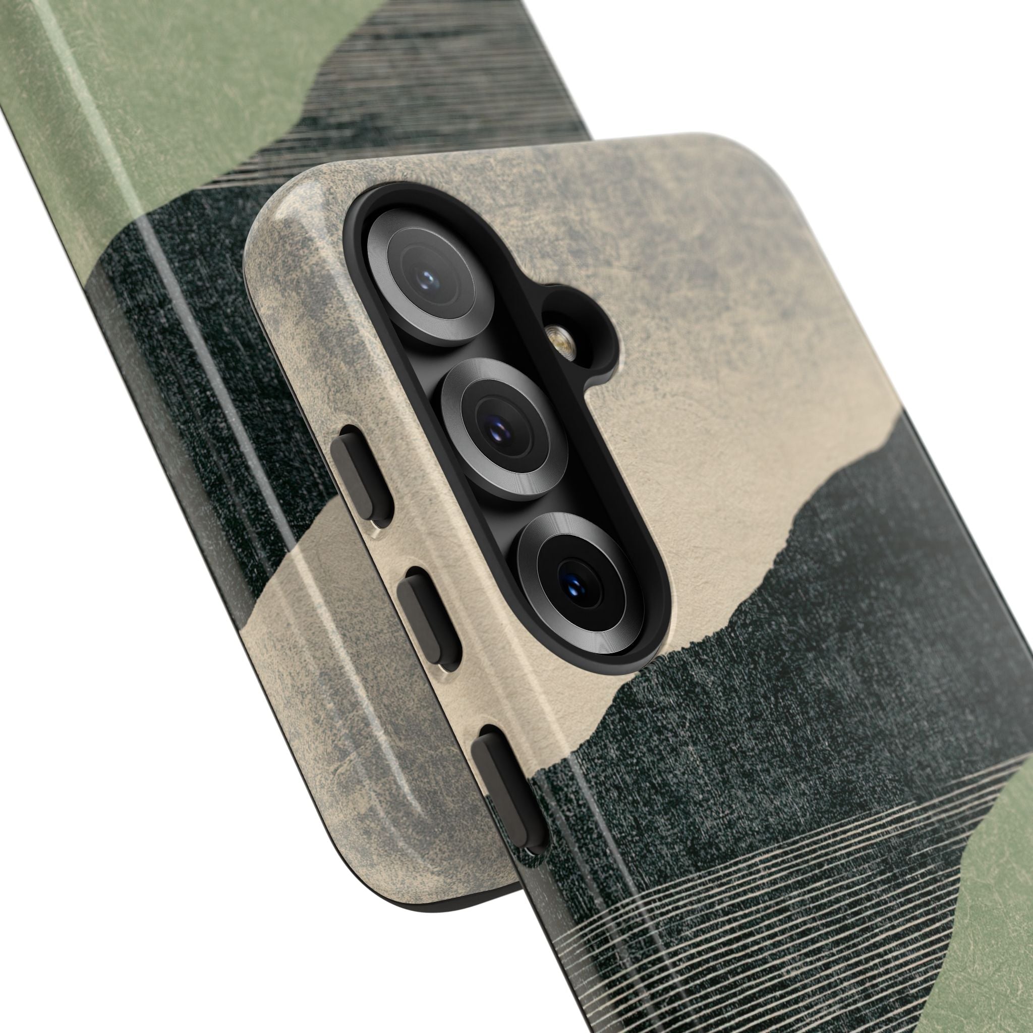 Green Tough Phone Case for Samsung - Moss Ridge Grain