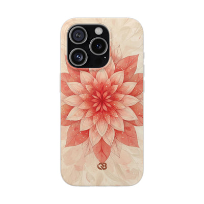 Coral Layered Bloom · Soft Phone Case for iPhone