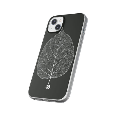 Black Lite Phone Case for iPhone - Bleached Leaf Lattice