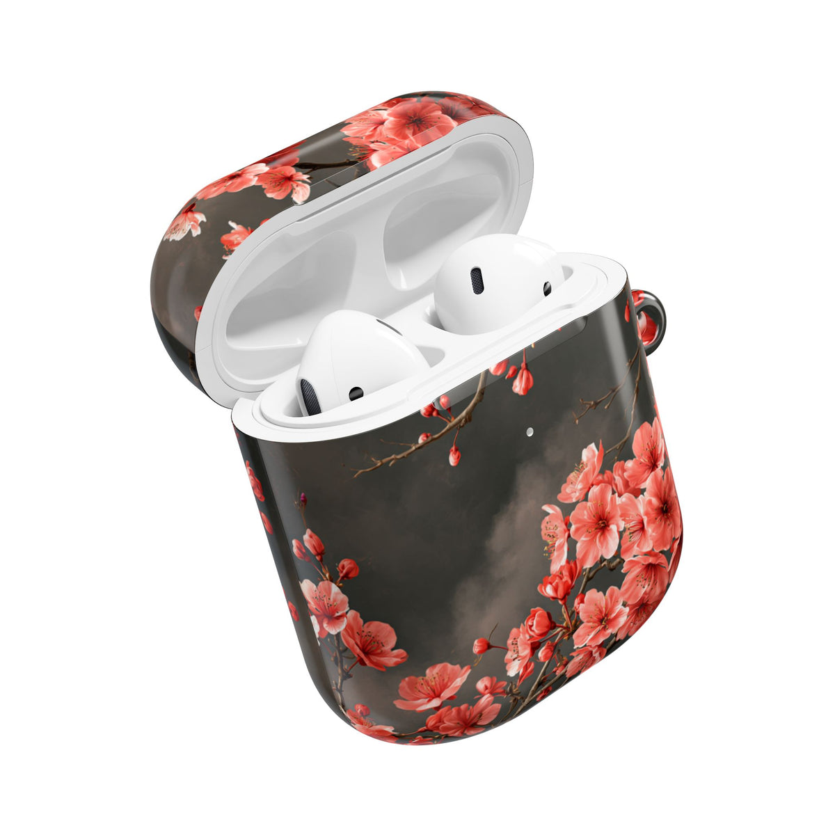 Dark Sakura Nocturne · Hard Case for AirPods & AirPods Pro · Black