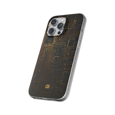 Gold Lite Phone Case for iPhone - Amber Core Mainframe