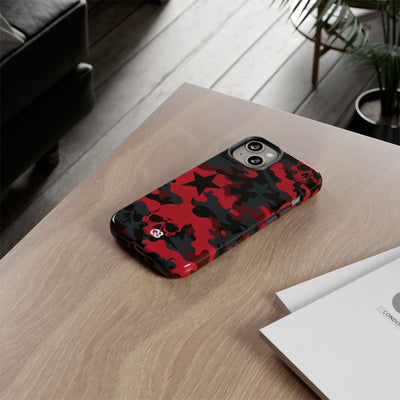 Crimson Skull Camo · Tough Phone Case for iPhone · Red