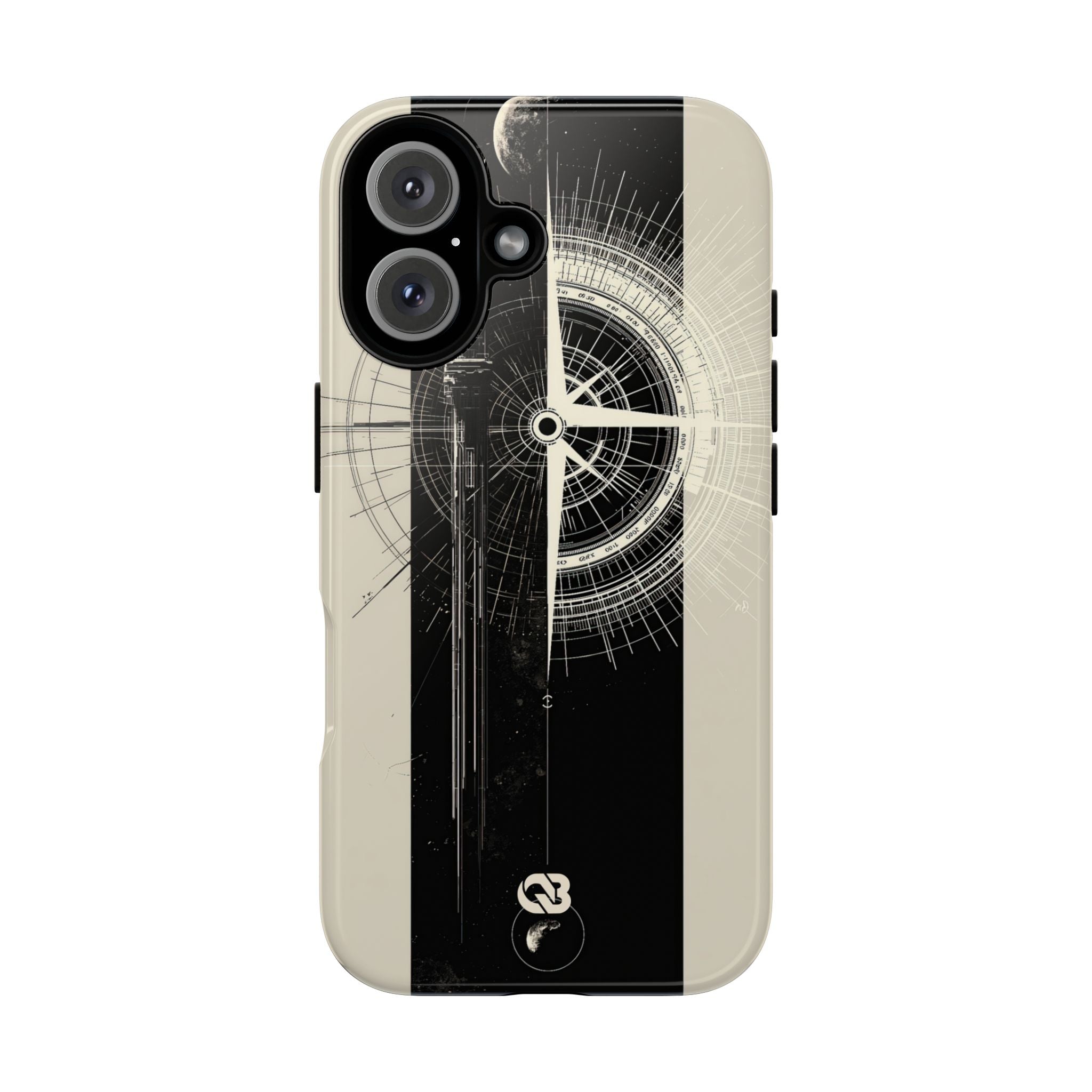 Beige Tough Phone Case for iPhone - Zenith Vector Spire