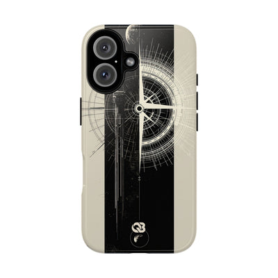 Beige Tough Phone Case for iPhone - Zenith Vector Spire