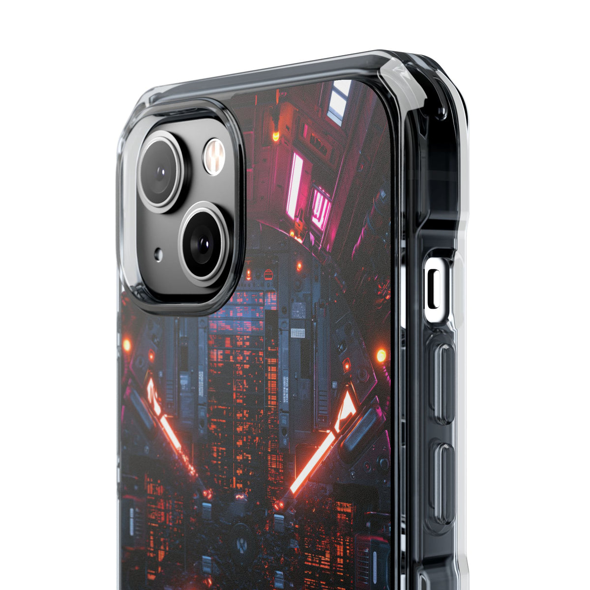 Cybernetic Reactor Core · Clear Impact Magnetic Phone Case for iPhone · Black
