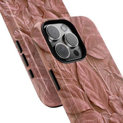 Blush Rose Relief · Tough 2.0 Magnetic Phone Case for iPhone · Pink