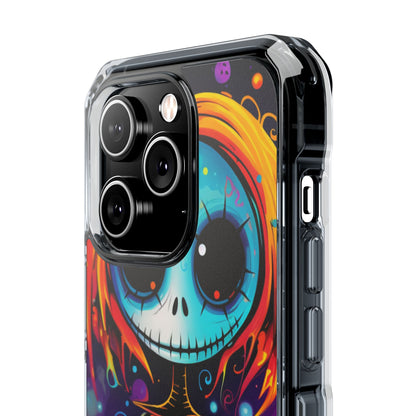 Blue Skull Swirl iPhone 14 Pro Case - Impact - CASE•BOB