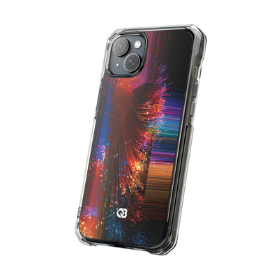 Black Impact MagSafe Phone Case for iPhone - Cyber Optic Streak