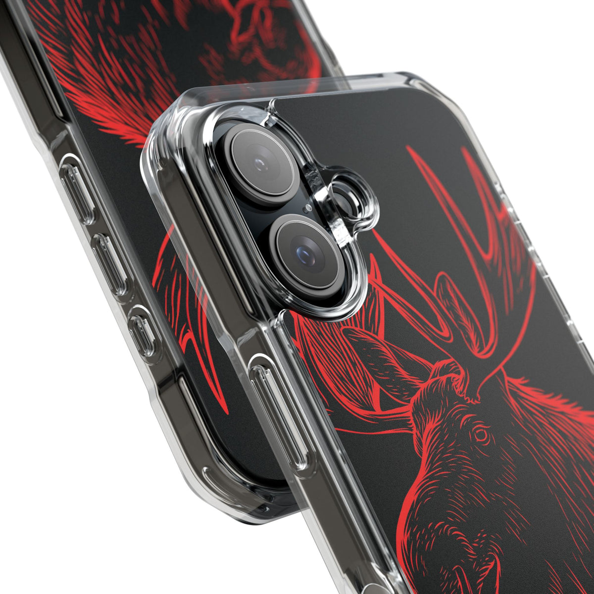 Nordic Elk · Clear Impact Magnetic Phone Case for iPhone · Black