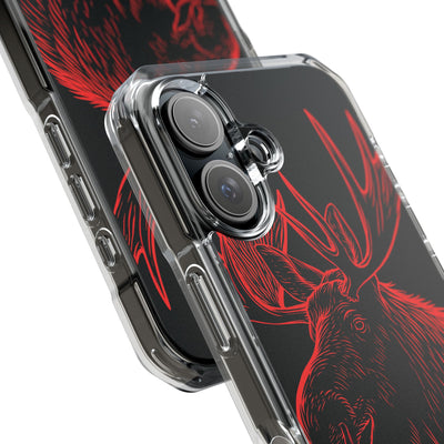 Nordic Elk · Clear Impact Magnetic Phone Case for iPhone · Black