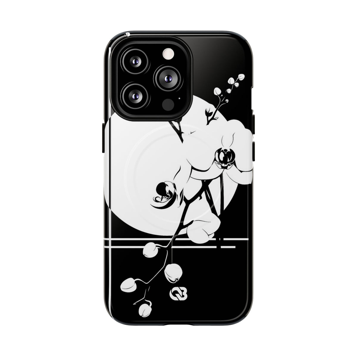 Nocturne Orchid Bloom · Tough 2.0 Magnetic Phone Case for iPhone · Black