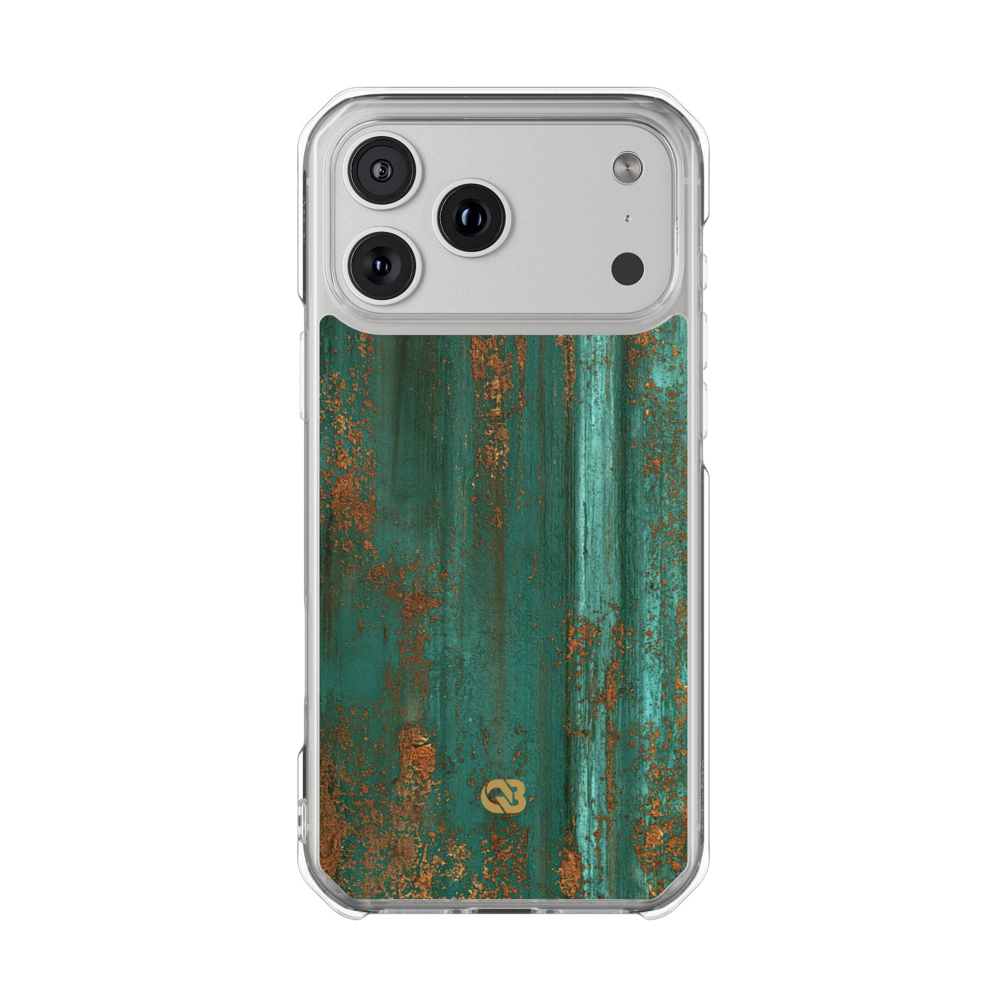 Teal Impact MagSafe Phone Case for iPhone - Verdigris Copper Siding