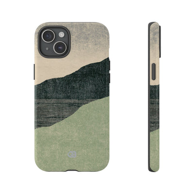 Green Tough Phone Case for iPhone - Moss Ridge Grain