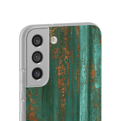 Teal Lite Phone Case for Samsung - Verdigris Copper Siding