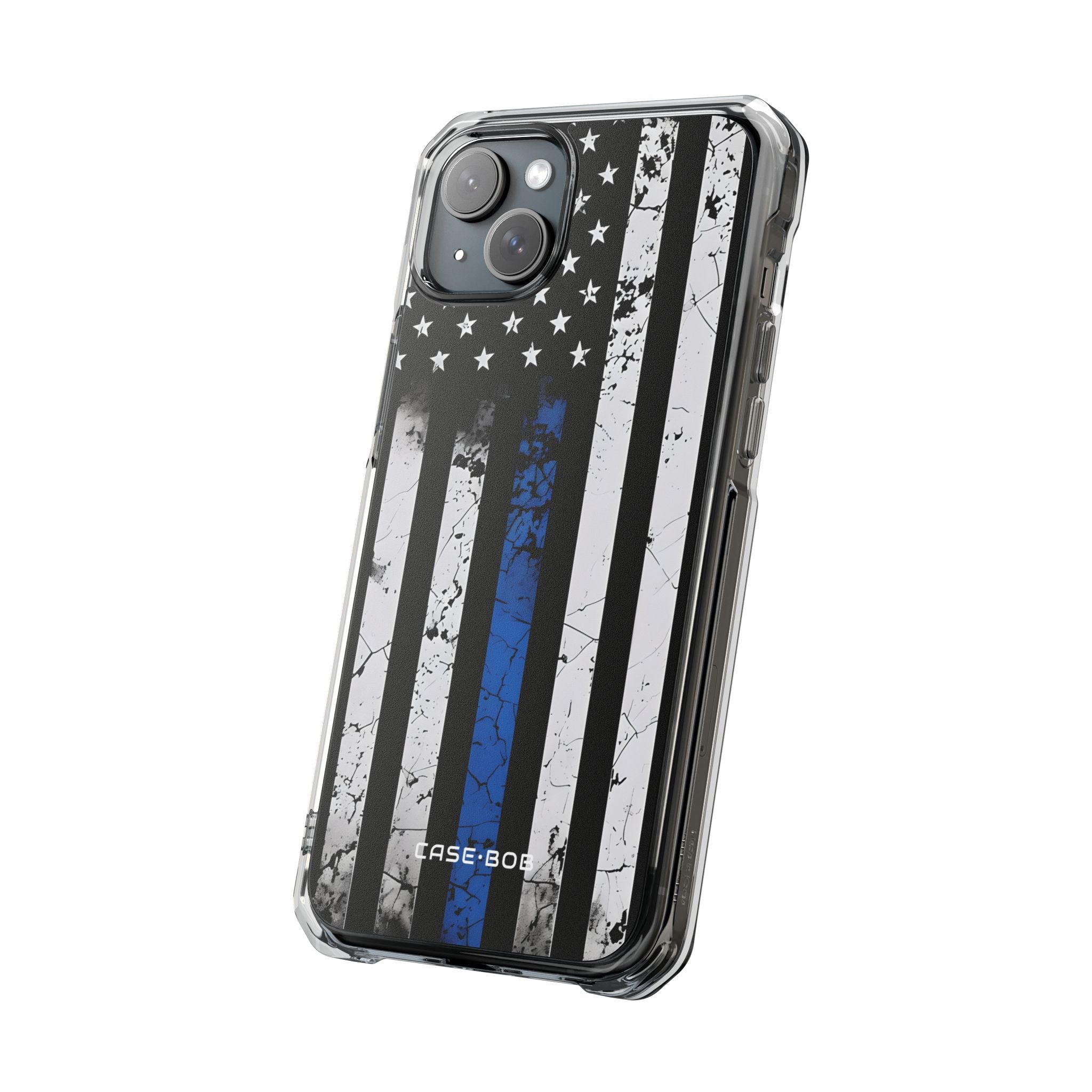 Blue Stripe Flag iPhone 15 Plus Case - Impact