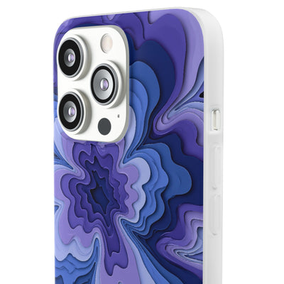 Periwinkle Strata Bloom · Lite Phone Case for iPhone ·  Purple