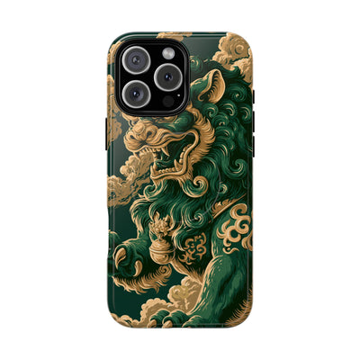 Imperial Guardian Lion · Tough 2.0 Magnetic Phone Case for iPhone · Green