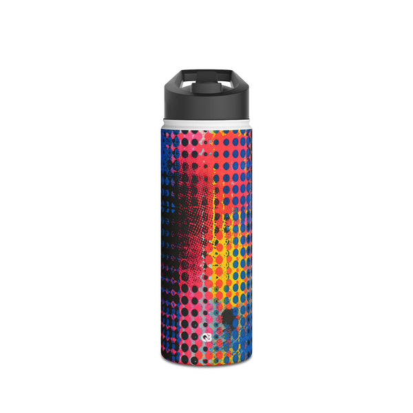Chromatic Halftone Grid · Insulated Water Bottle · Blue