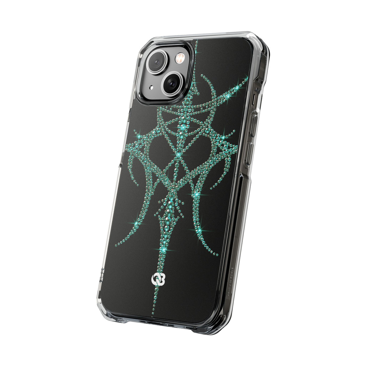 Teal Cyber Sigil · Clear Impact Magnetic Phone Case for iPhone · Teal
