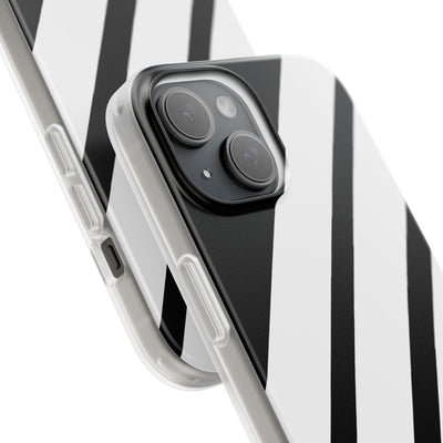 Obsidian White Bars · Soft Handyhülle für iPhone