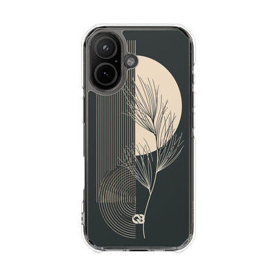 Black Impact MagSafe Phone Case for iPhone - Obsidian Sand Willow