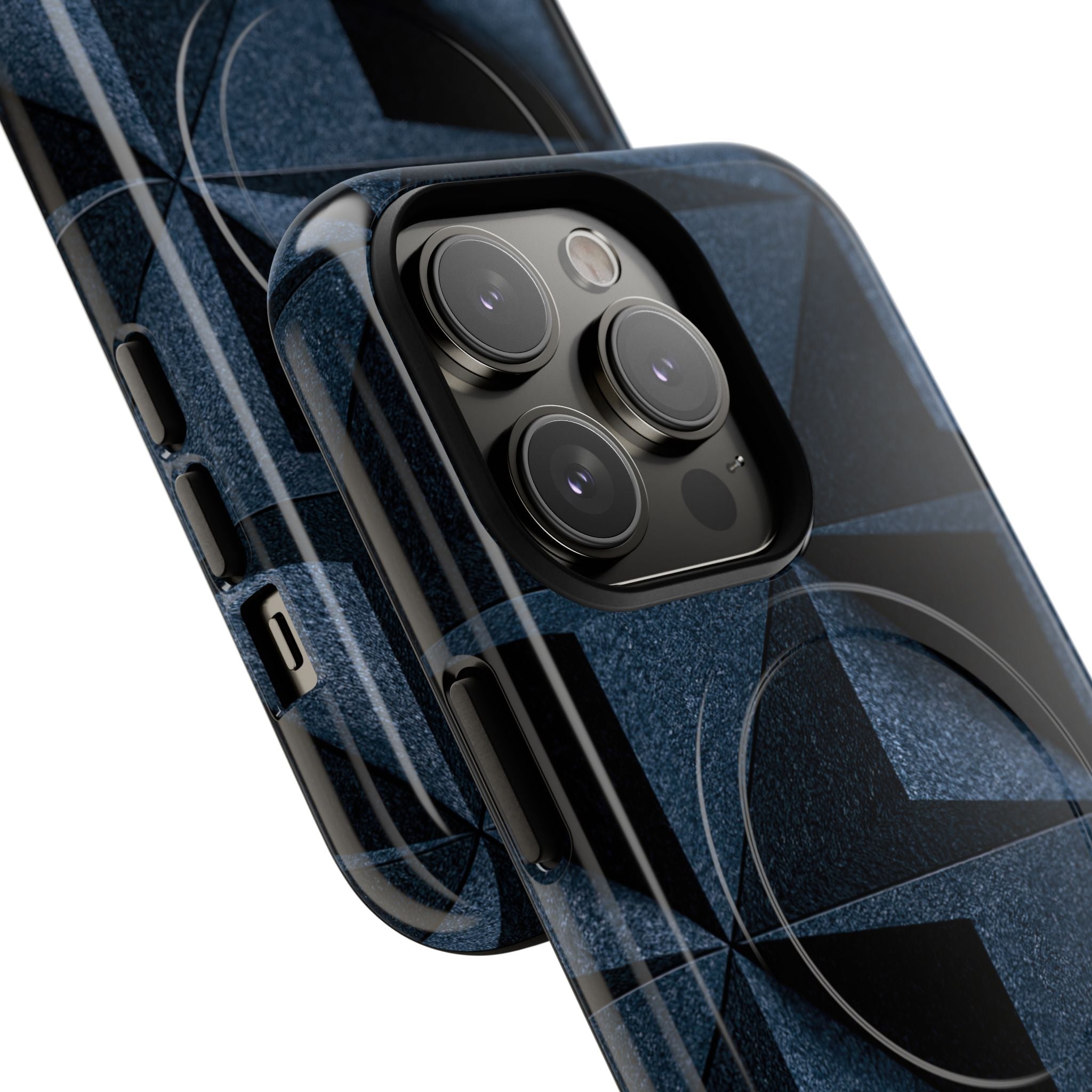 Blue Tough 2.0 Magsafe Phone Case for iPhone - Indigo Basalt Facets