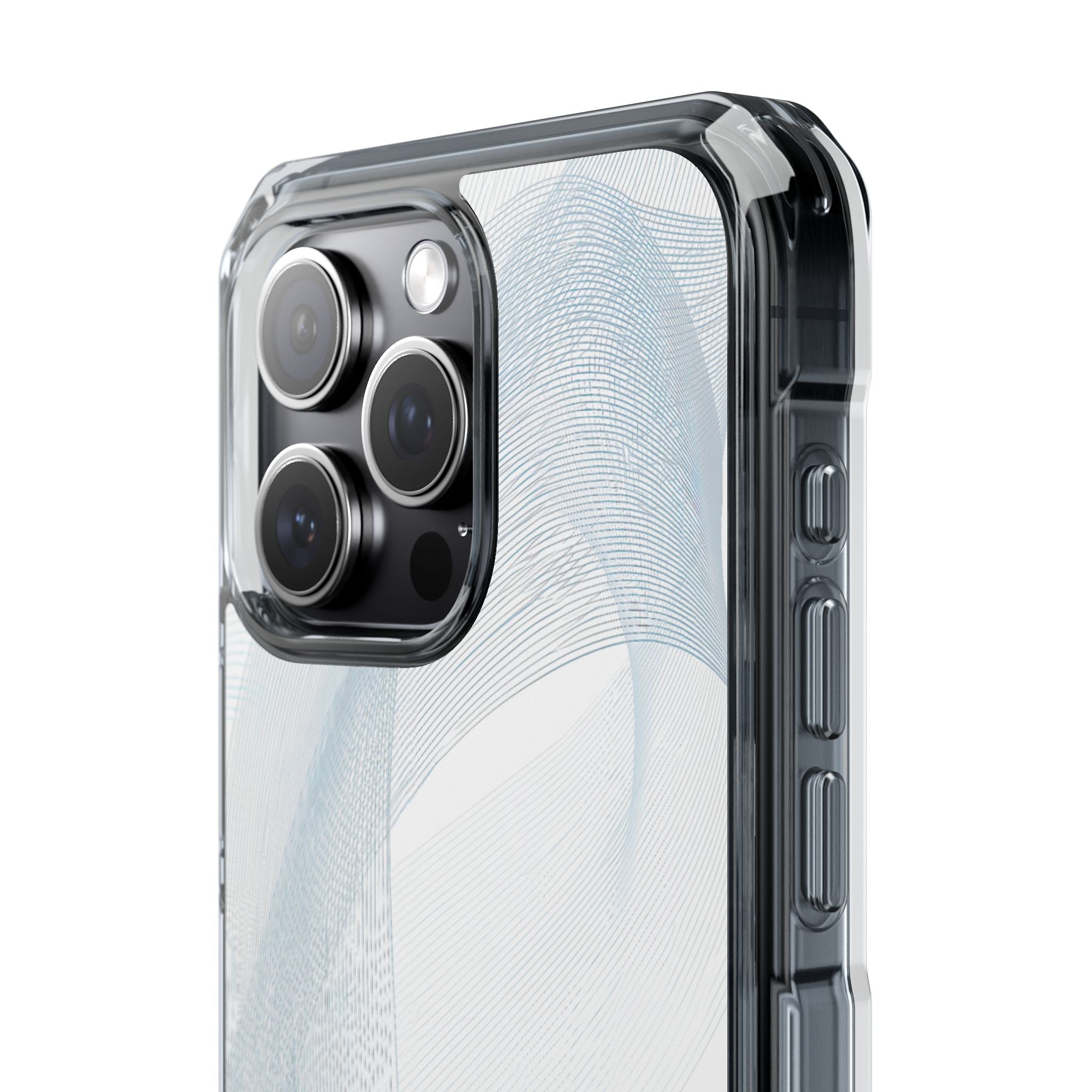 White Impact MagSafe Phone Case for iPhone - Arctic Line Current