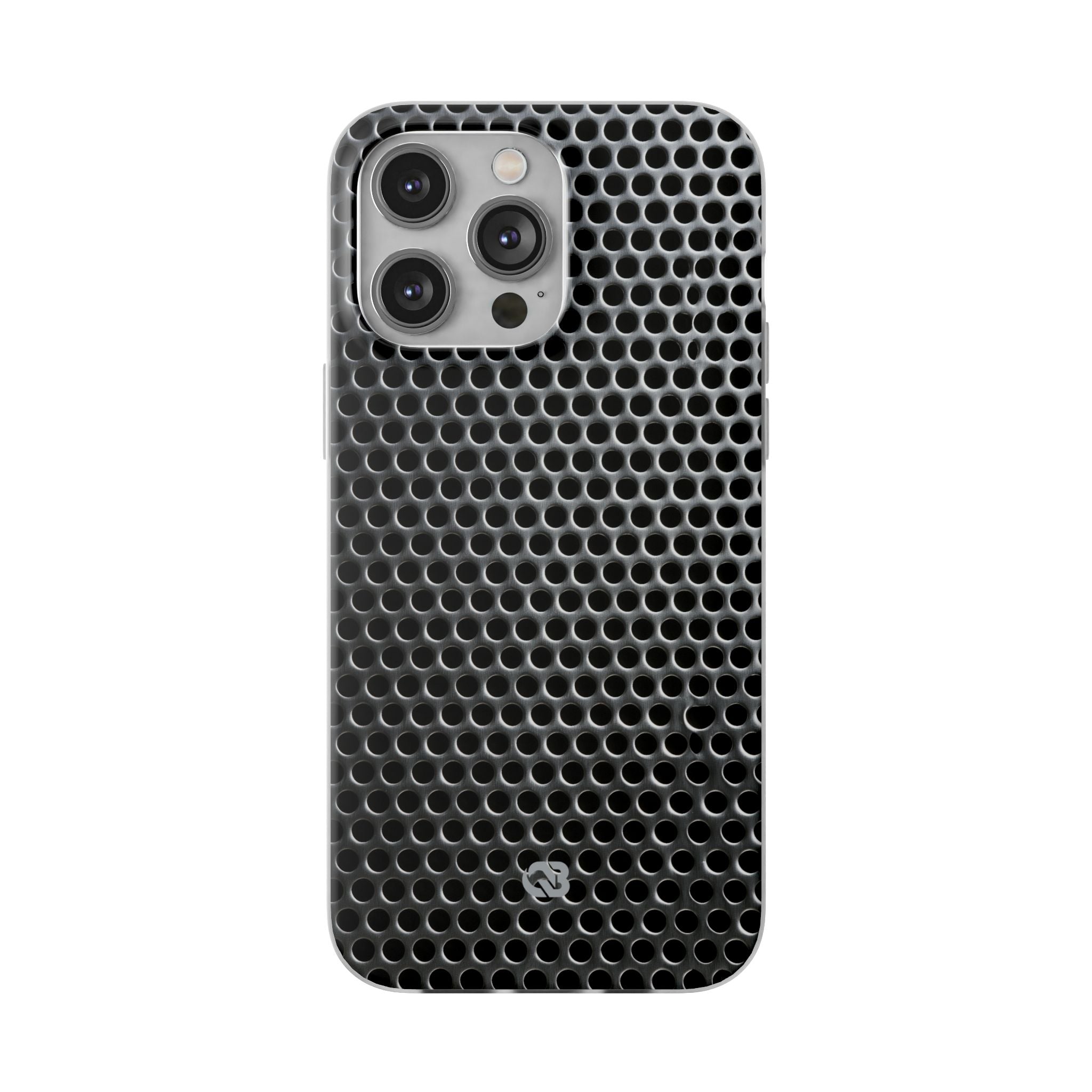 Silver Lite Phone Case for iPhone - Brutalist Steel Mesh