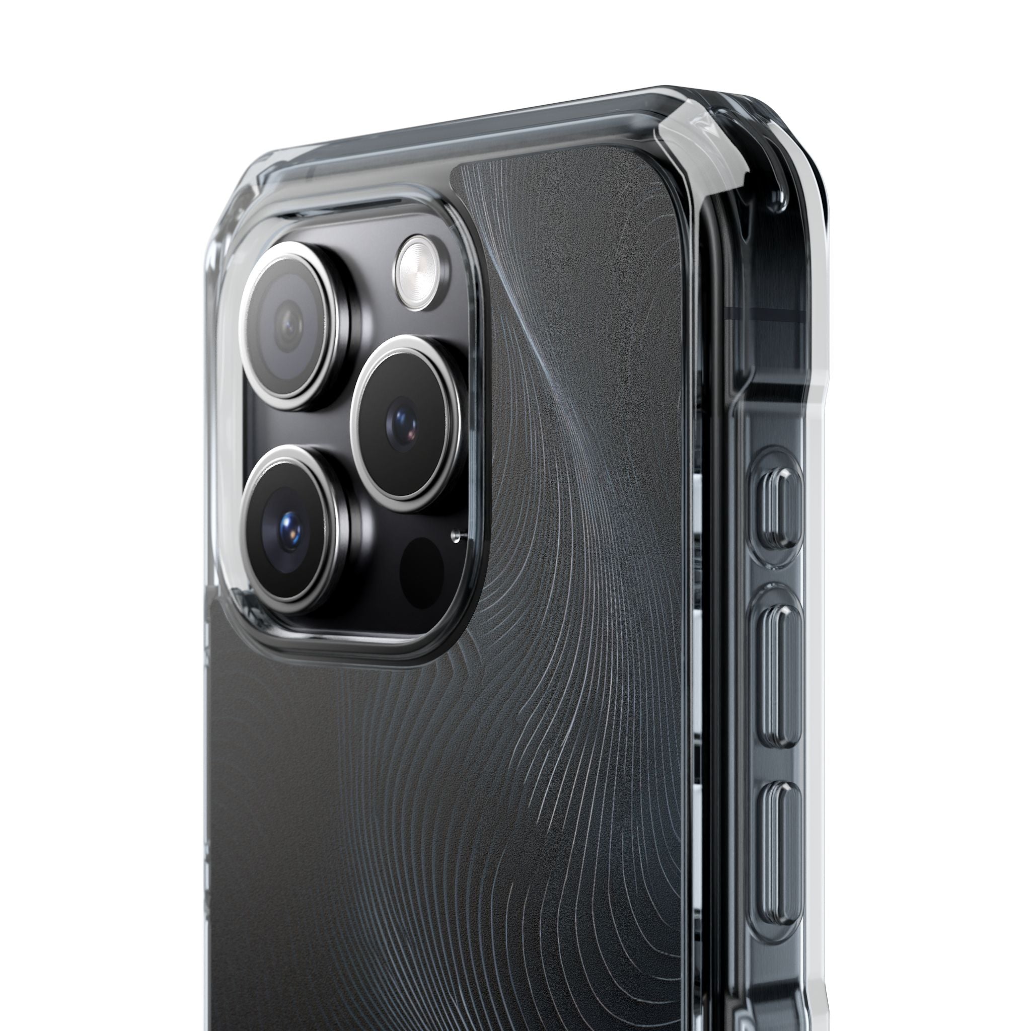 Black Impact MagSafe Phone Case for iPhone - Obsidian Ridge Flux