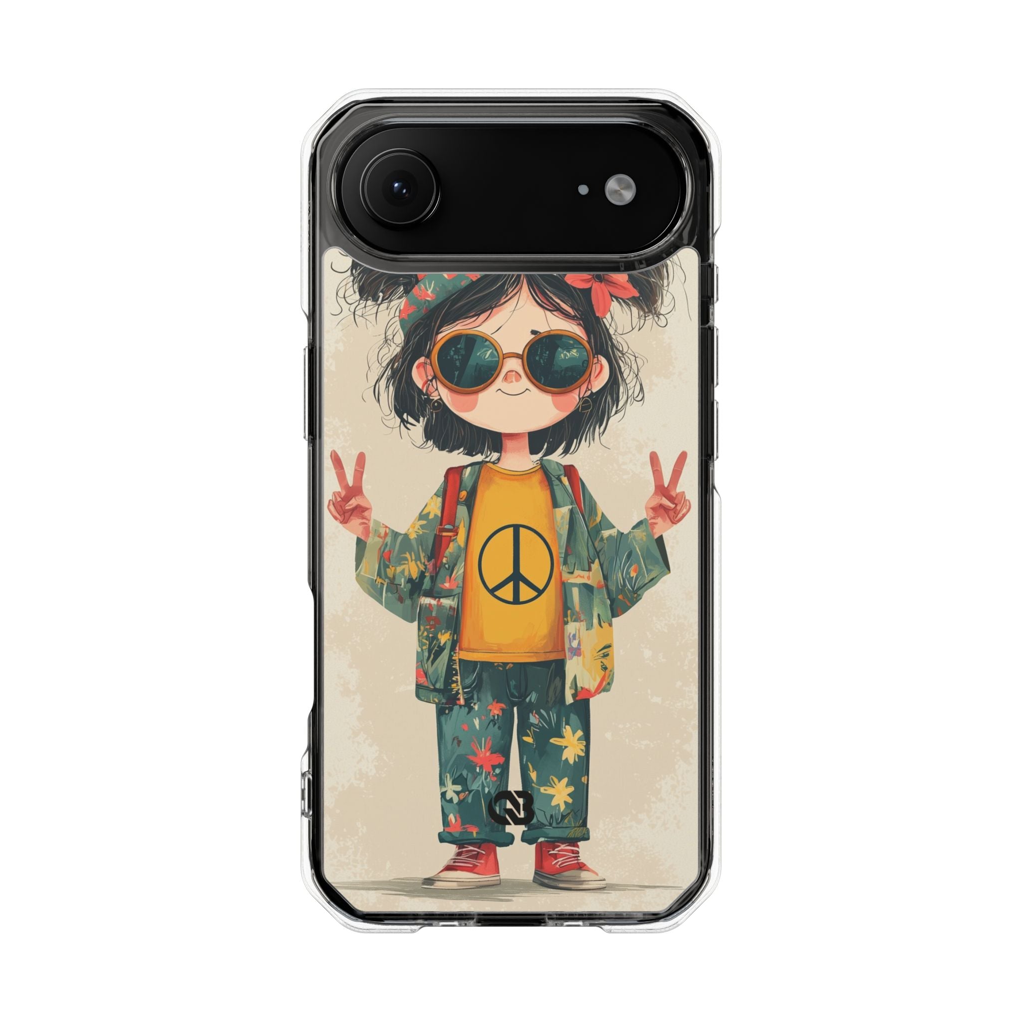 Retro Peace Girl · Impact Hoesje voor iPhone · Magsafe