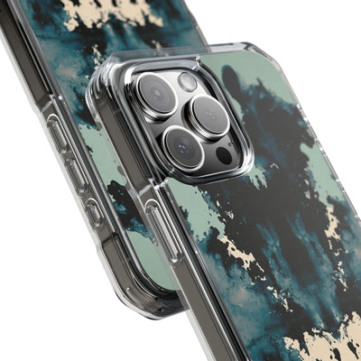 Rorschach Ink Void · Clear Impact Magnetic Phone Case for iPhone ·  Black