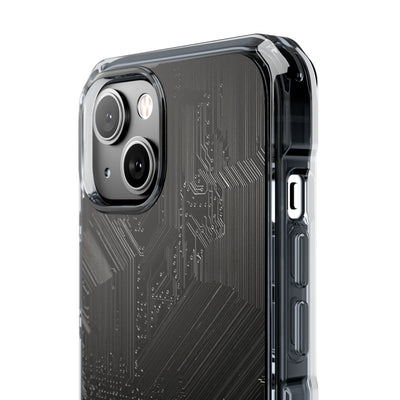 Obsidian Circuitry · Clear Impact Magnetic Phone Case for iPhone ·  Black