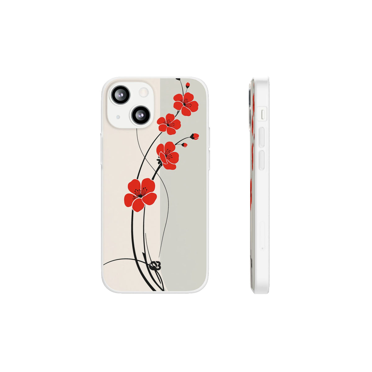 Scarlet Bloom Minimal · Lite Phone Case for iPhone ·  Red