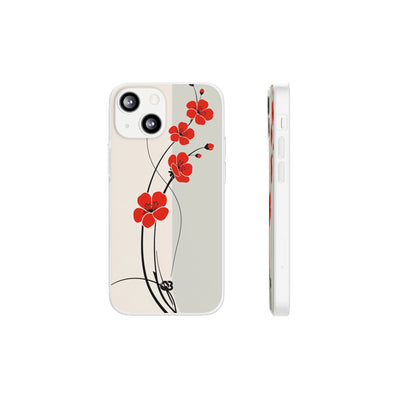 Scarlet Bloom Minimal · Lite Phone Case for iPhone ·  Red