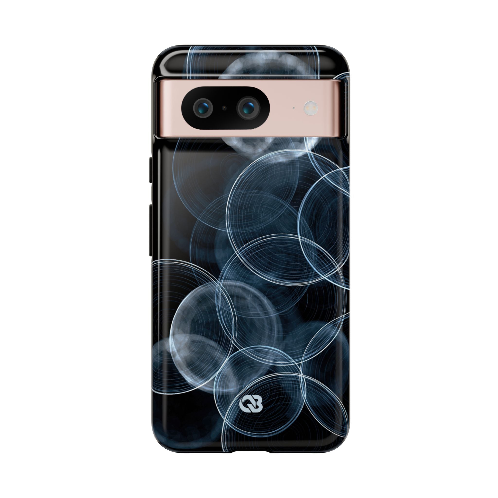 Blue Tough Phone Case for Google Pixel - Cyan Pulse Ripple