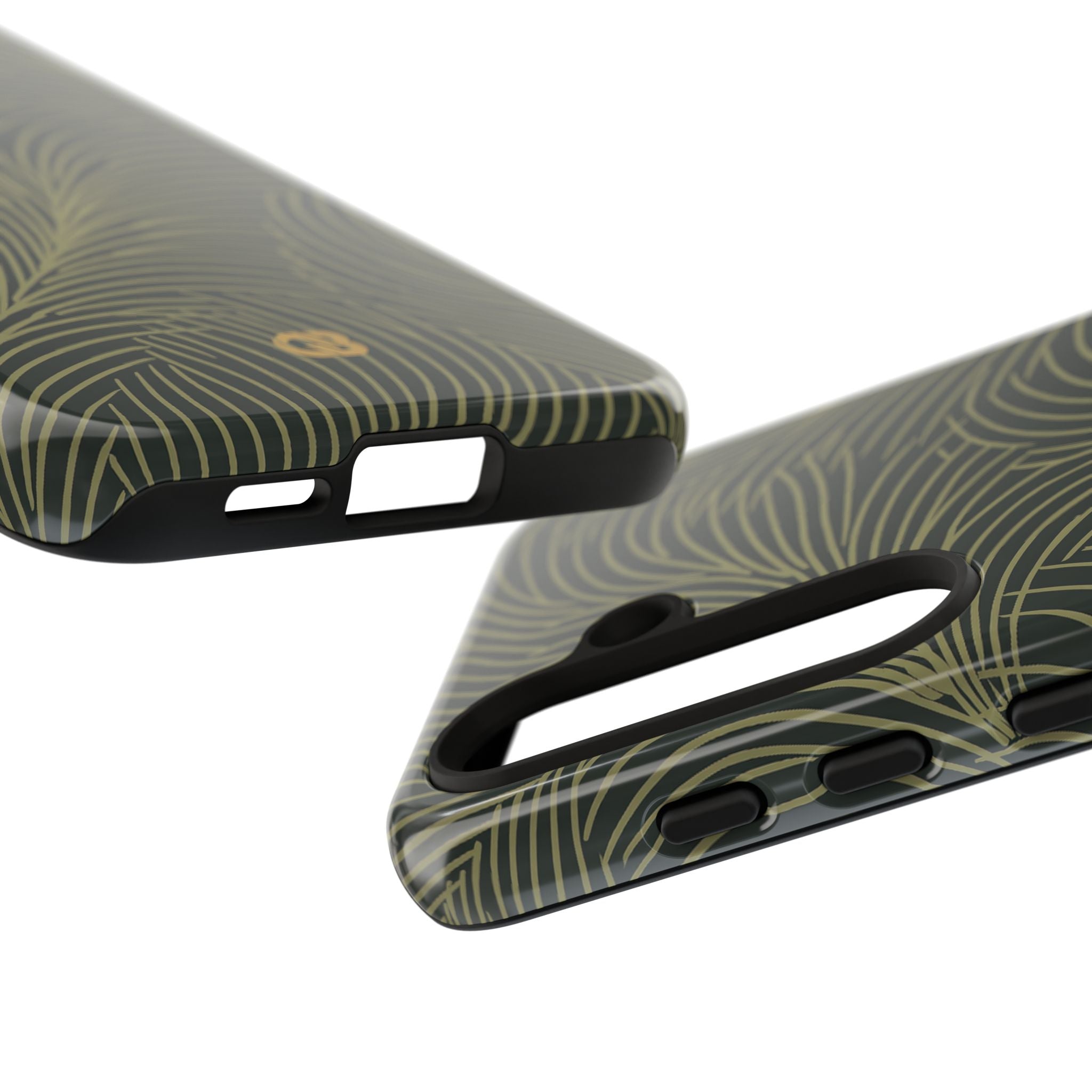 Green Tough Phone Case for Samsung - Dark Olive Plume