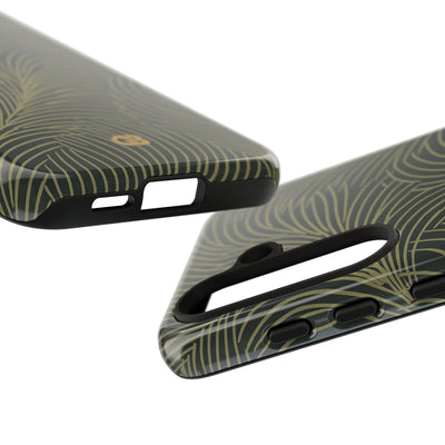 Green Tough Phone Case for Samsung - Dark Olive Plume