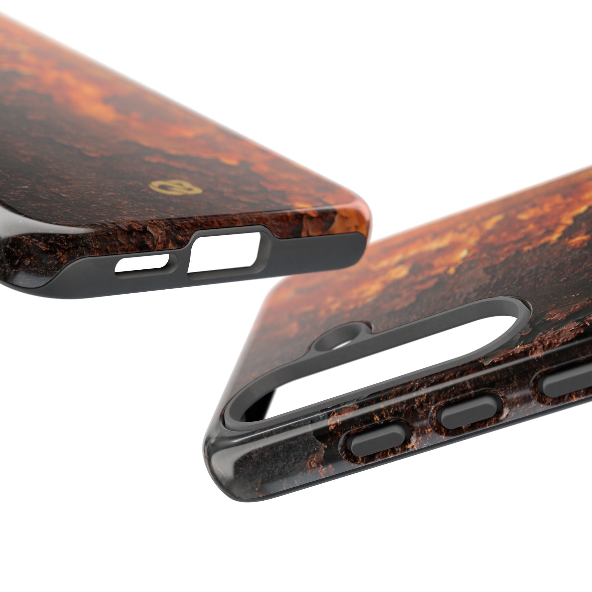 Orange Tough Phone Case for Samsung - Oxidized Iron Crust