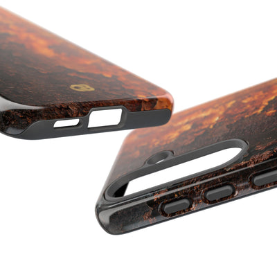 Orange Tough Phone Case for Samsung - Oxidized Iron Crust