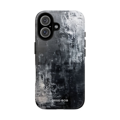 Textured Blackscape iPhone 16 Case - Tough
