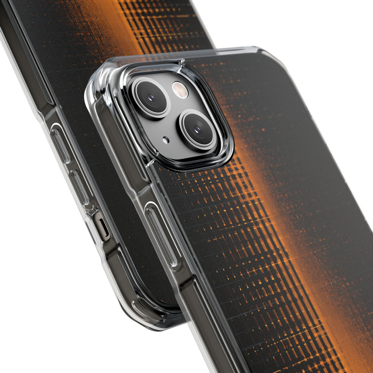 Amber Frequency · Clear Impact Magnetic Phone Case for iPhone · Orange