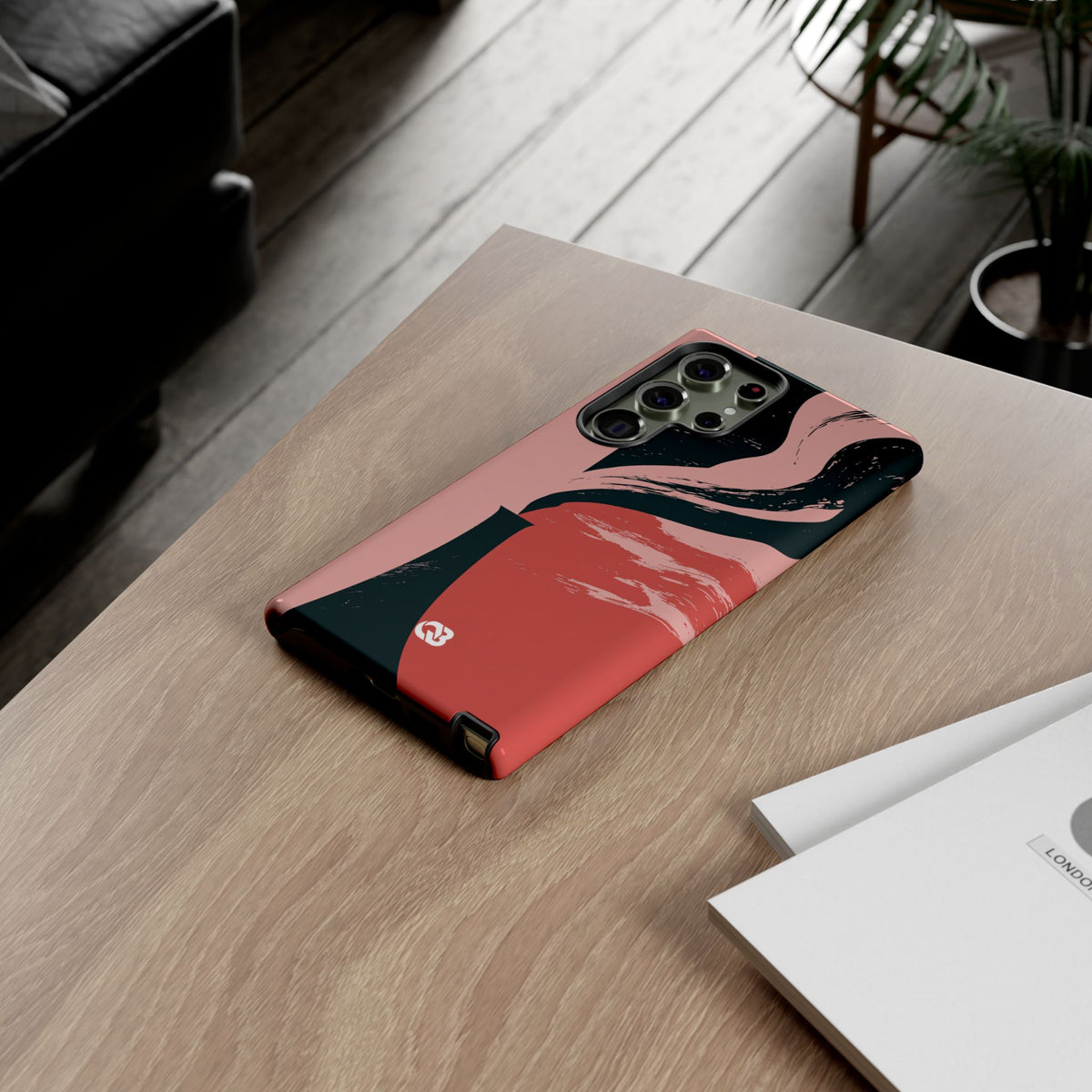 Pink Tough Phone Case for Samsung - Cinder Rose Plume