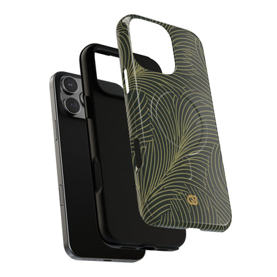 Green Tough 2.0 Magsafe Phone Case for iPhone - Dark Olive Plume