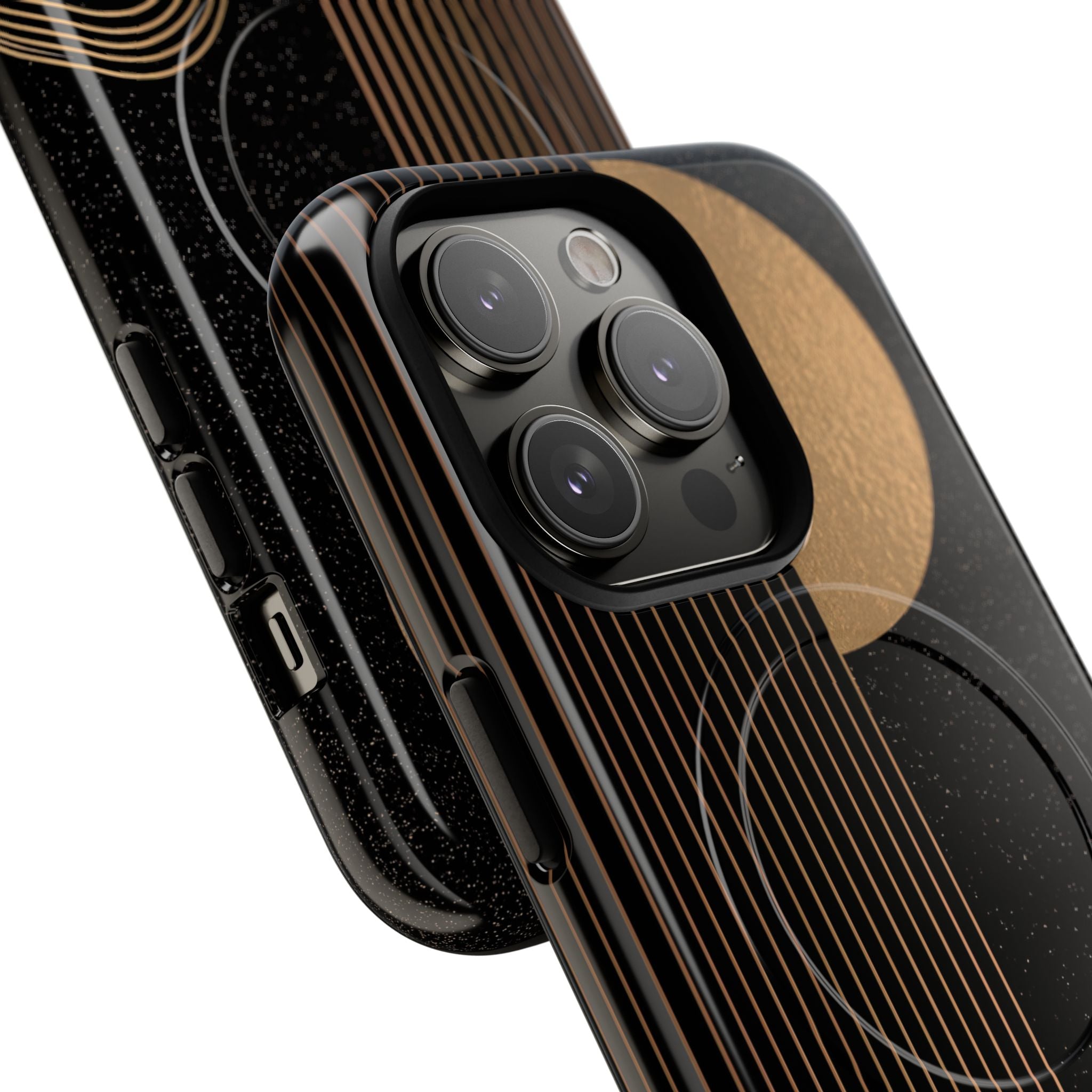 Gold Tough 2.0 Magsafe Phone Case for iPhone - Gilded Obsidian Dunes